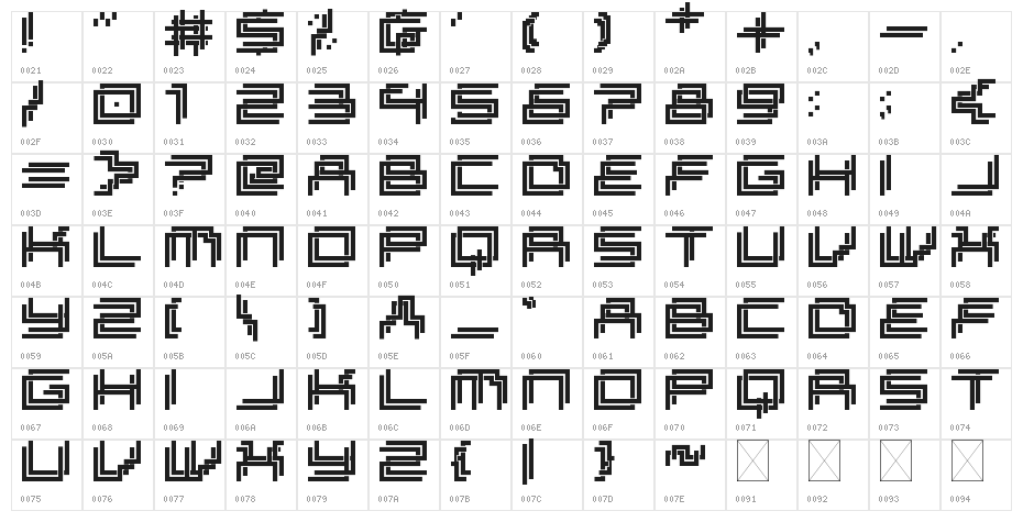 Lyka Gemelos Regular Character Map