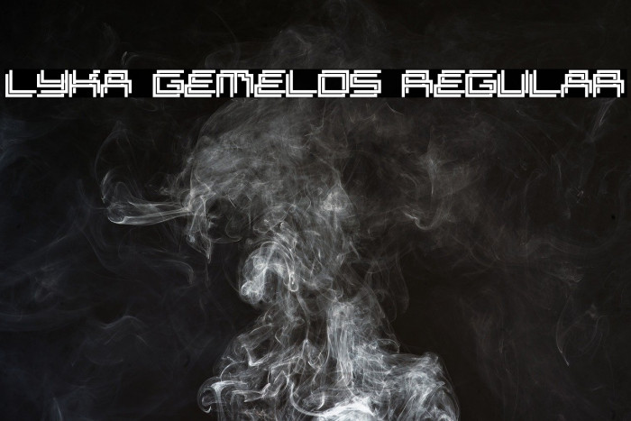 Lyka Gemelos Regular Fonte examples