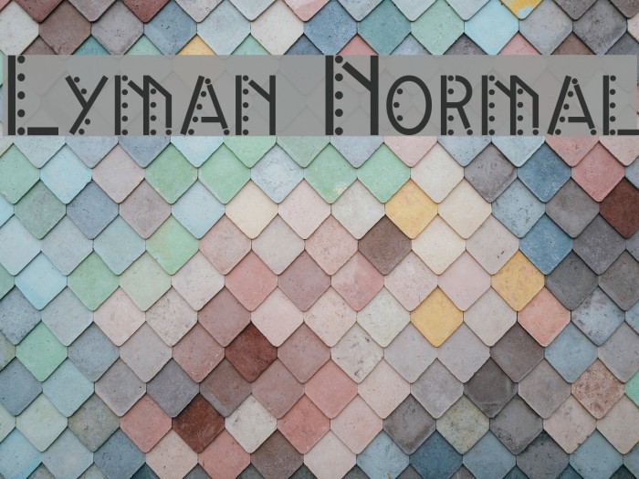 Lyman Normal Font examples