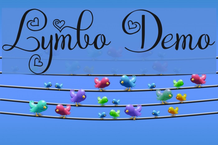 Lymbo Demo Font examples