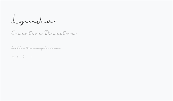 Lynda Business Card