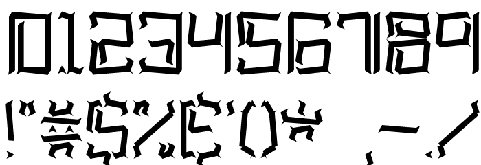 Lyneous BRK Font OTHER CHARS