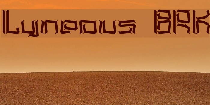Lyneous BRK Font examples
