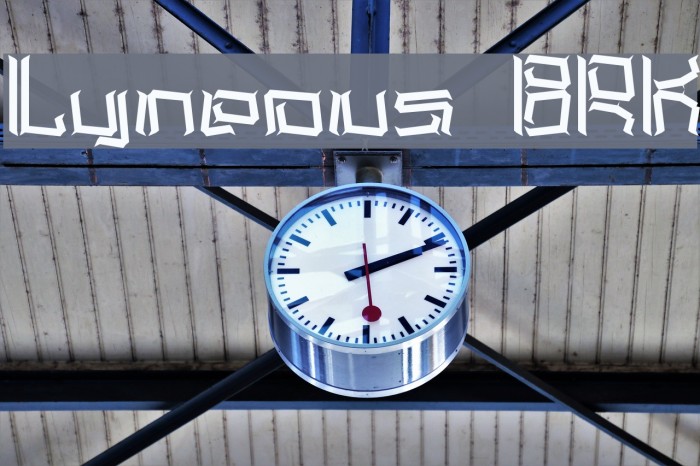 Lyneous BRK Font examples