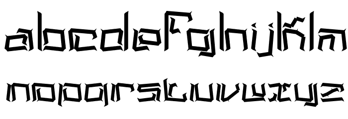 Lyneous BRK Font LOWERCASE