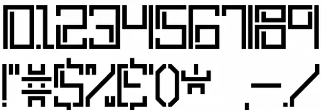 Lyneous Linear BRK Font OTHER CHARS
