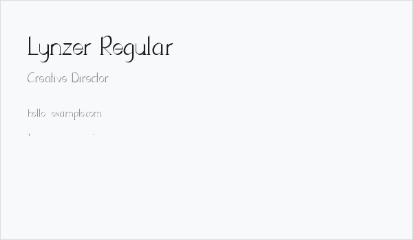Lynzer Regular Business Card