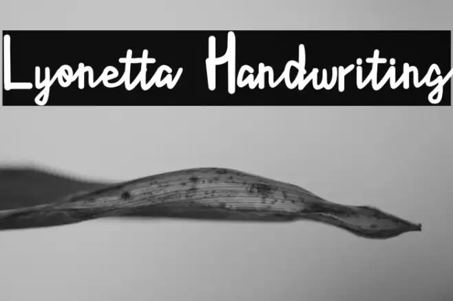 Lyonetta  Handwriting Example 2