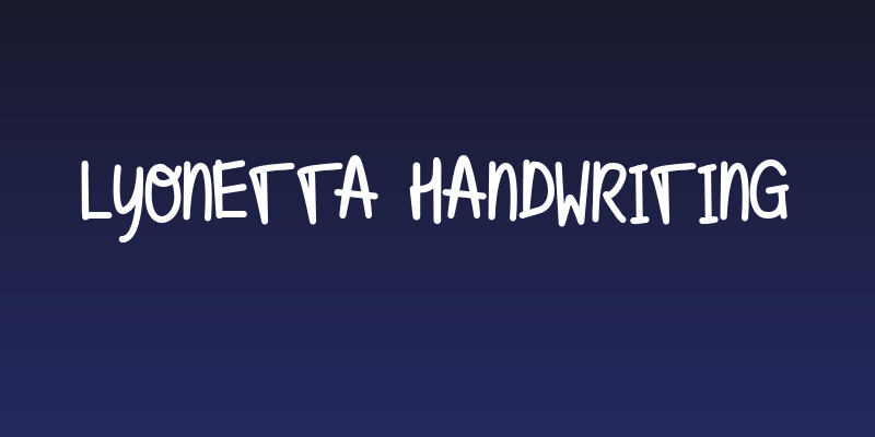Lyonetta  Handwriting Social Header