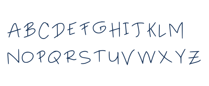 Lyonhandwritten Font Regular Uppercase