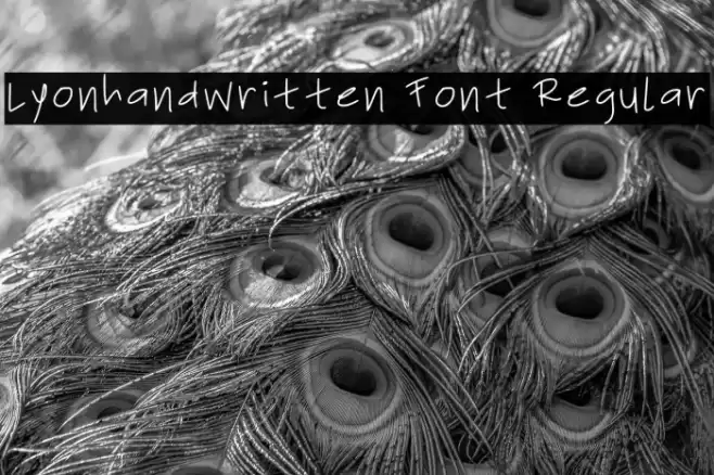 Lyonhandwritten Font Regular Font examples