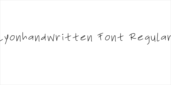 Lyonhandwritten Font Regular Logo