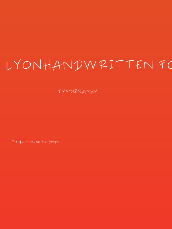 Lyonhandwritten Font Regular Poster