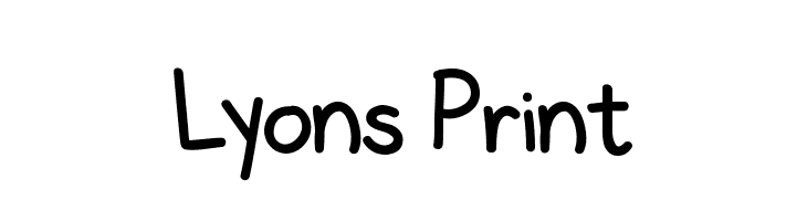 Lyons Print Font
