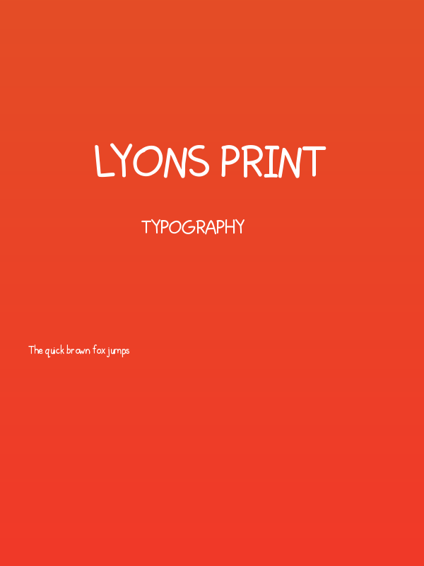 Lyons Print Poster