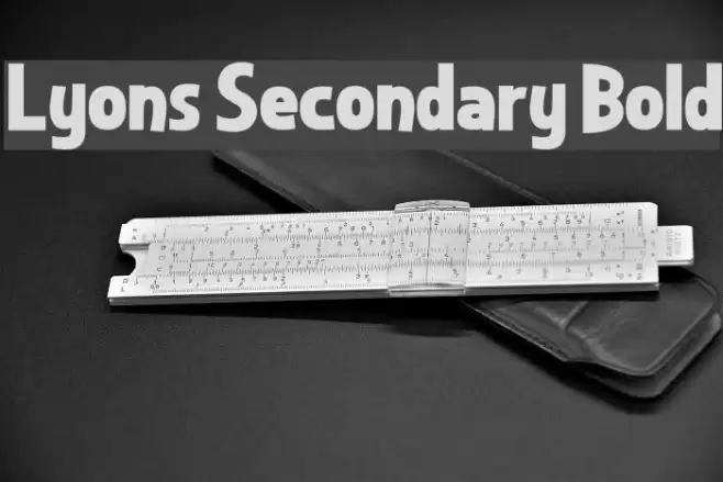 Lyons Secondary Bold Font examples