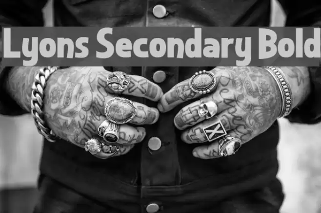Lyons Secondary Bold Font examples