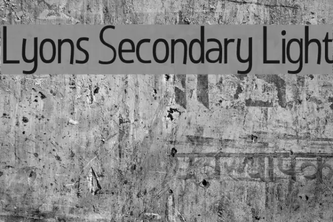 Lyons Secondary Light Font examples