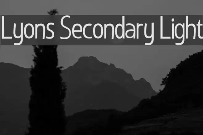 Lyons Secondary Light Font examples