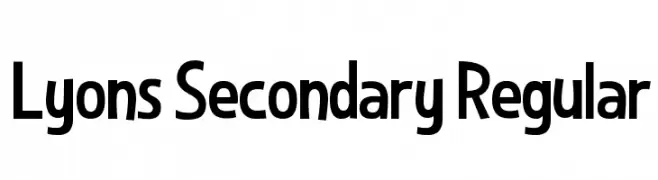 Lyons Secondary Regular  font caratteri gratis