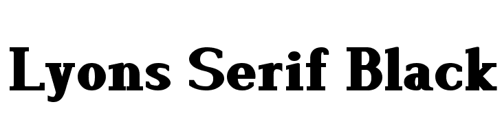 Lyons Serif Black Font