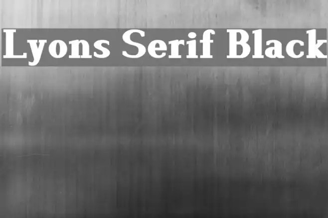 Lyons Serif Black Example 1