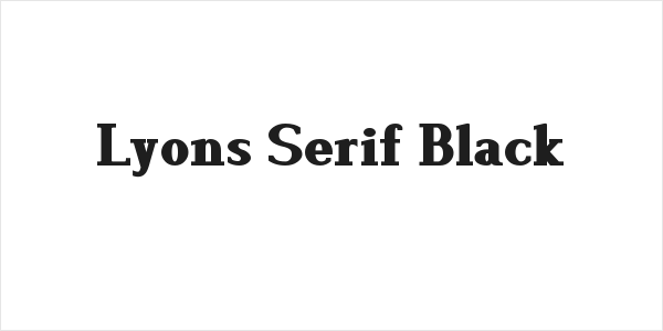 Lyons Serif Black Logo