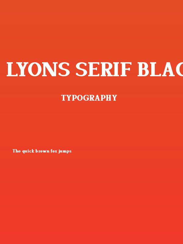 Lyons Serif Black Poster