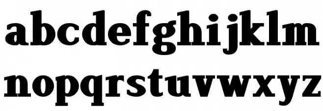Lyons Serif Black Caratteri MINUSCOLO