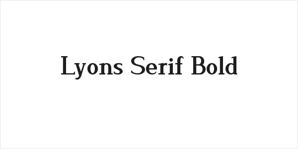 Lyons Serif Bold Logo