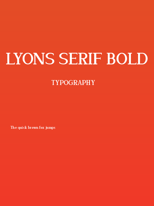 Lyons Serif Bold Poster