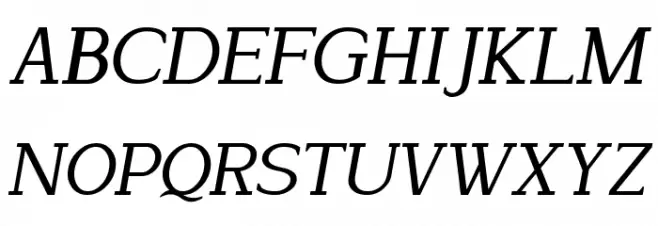 Lyons Serif Italic フォント 大文字