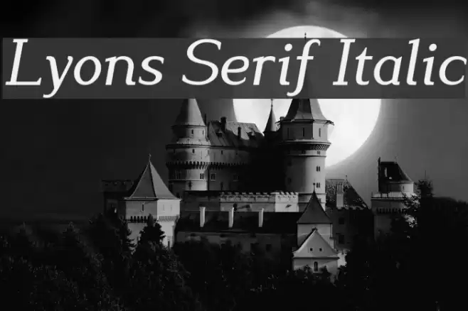 Lyons Serif Italic Font examples