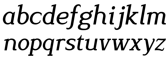 Lyons Serif Italic Font LOWERCASE