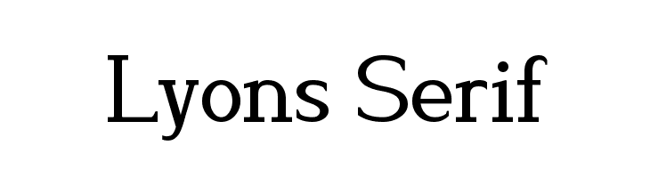 Lyons Serif  नि: शुल्क फ़ॉन्ट्स डाउनलोड