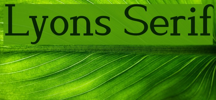 Lyons Serif Font examples