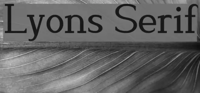 Lyons Serif Example 1