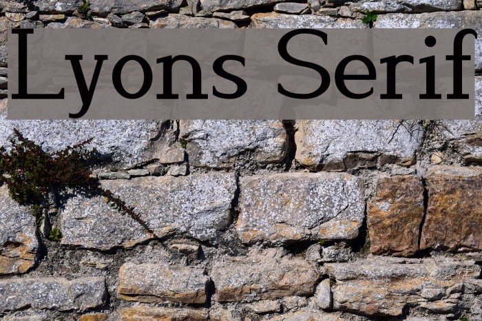 Lyons Serif Font examples