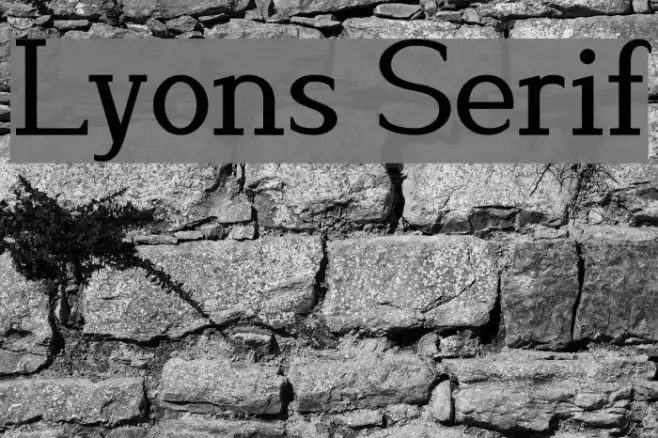 Lyons Serif Example 3