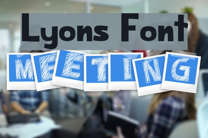 Lyons Font examples
