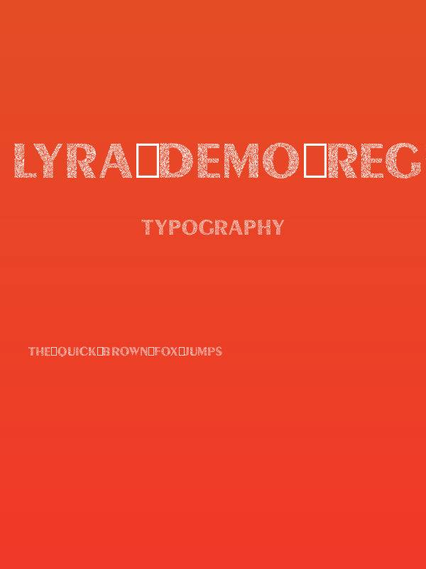 Lyra Demo Regular Poster