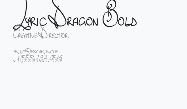 Lyric Dragon Bold Business Card