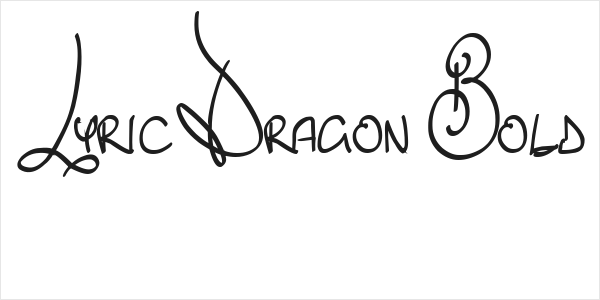Lyric Dragon Bold Logo