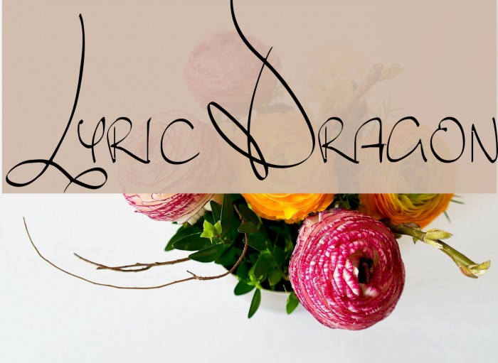 Lyric Dragon Font examples