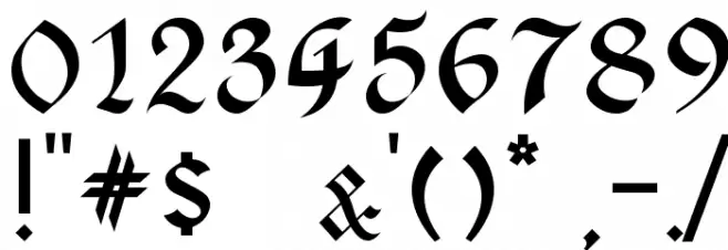 Lyric Poetry Font OTHER CHARS