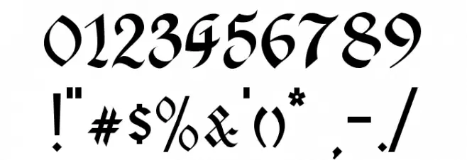 Lyric Poetry Font OTHER CHARS