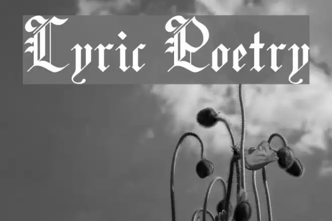 Lyric Poetry Font examples