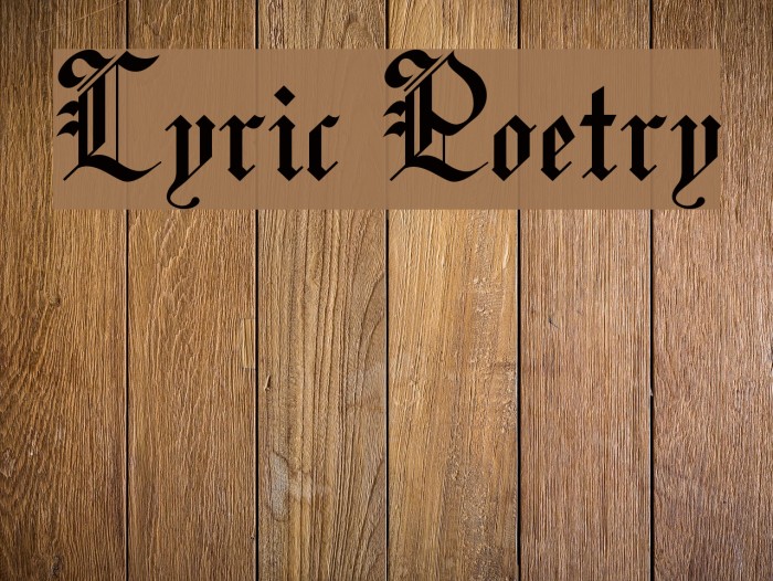 Lyric Poetry Font examples