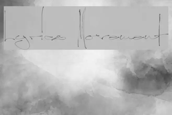 Lyrics Movement Font examples