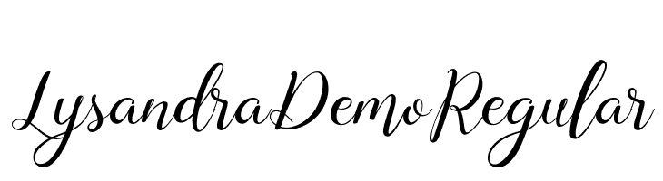 Lysandra Demo Regular  Descarca Fonturi Gratis